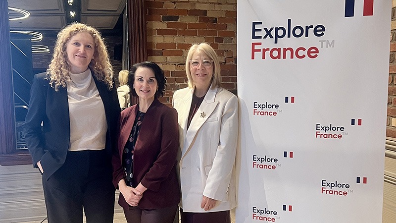 Melanie Paul-Hus, Atout France Canada Director, Lynn Elmhirst, Executive Producer and Host, World’s Greatest Cruises on PBS TV, Carole Larocque, Atout France Canada Communications Specialist
