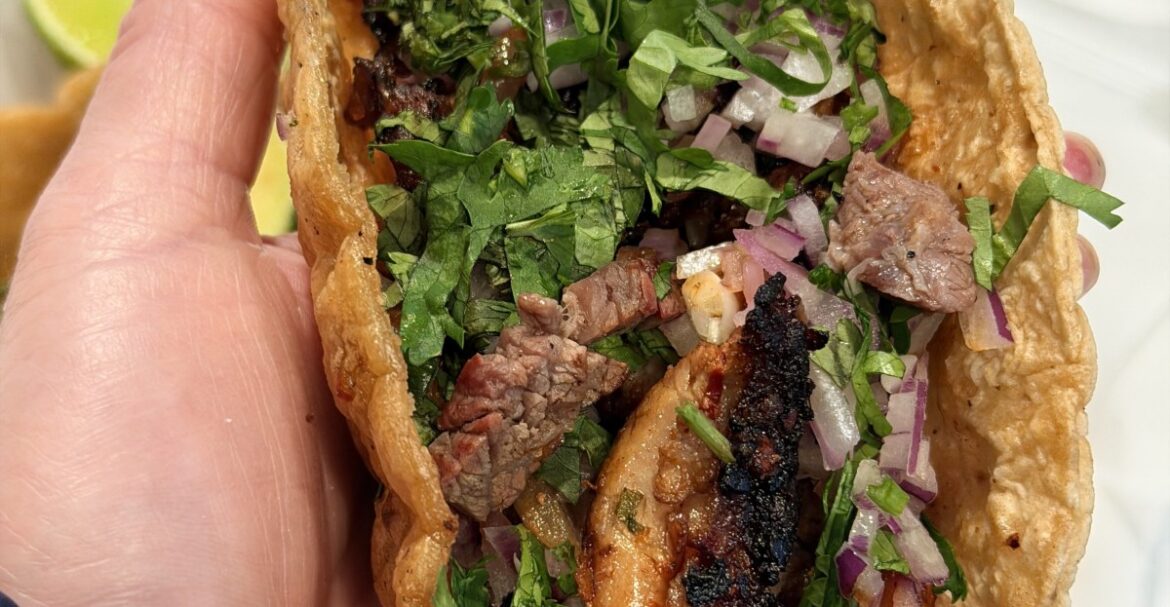 Make a Beeline to No Pasa Nada for Charcoal-Grilled Al Pastor and Steak Tacos
