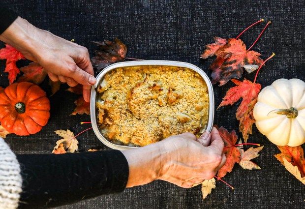 Thanksgiving dishes from Soul & Smoke include cauliflower au gratin. (Ryan Beshel)