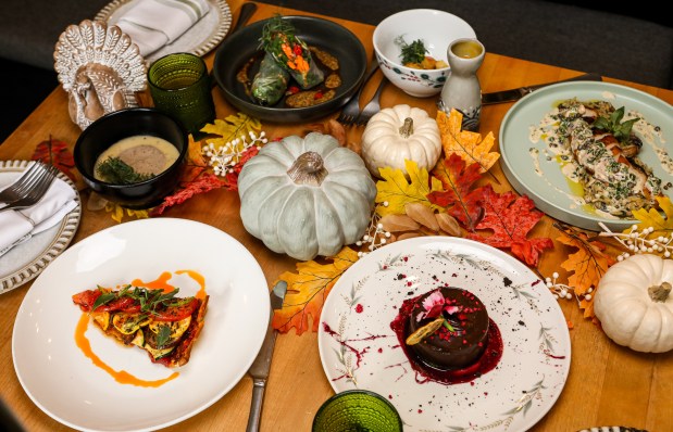 Thanksgiving to-go from Bloom Plant Based Kitchen. (Ryan Beshel)