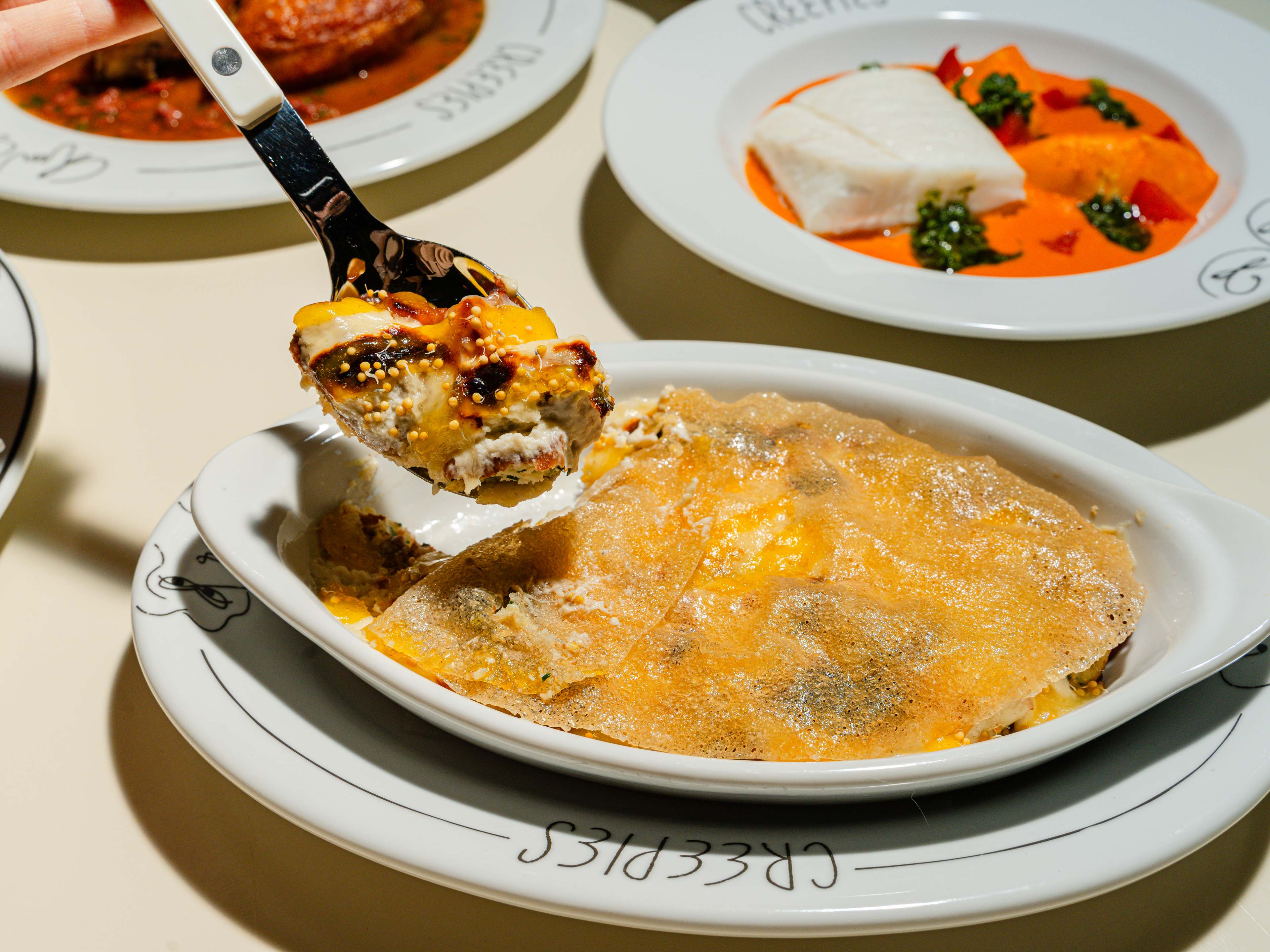 A spoonful of Parisian gnocchi.