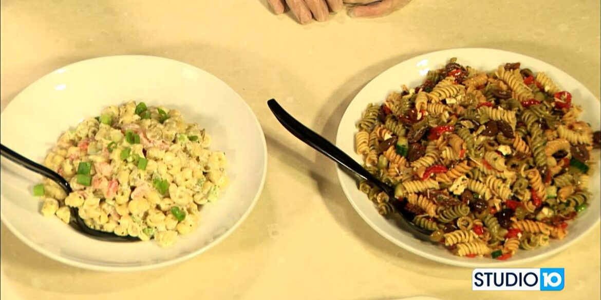 Kickin’ Shrimp Pasta Salad & Mediterranean Pasta Salad Kickin’ Shrimp Pasta Salad & Mediterranean Pasta Salad