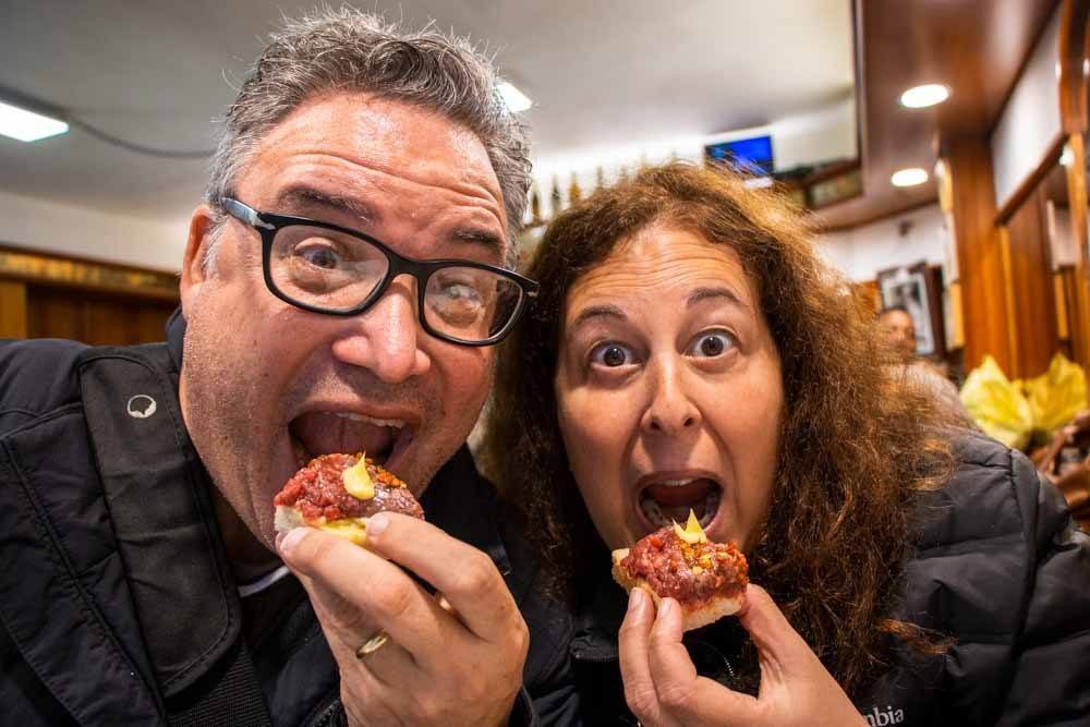 Eating Pesto di Cavallo Crudo at Pepen in Parma