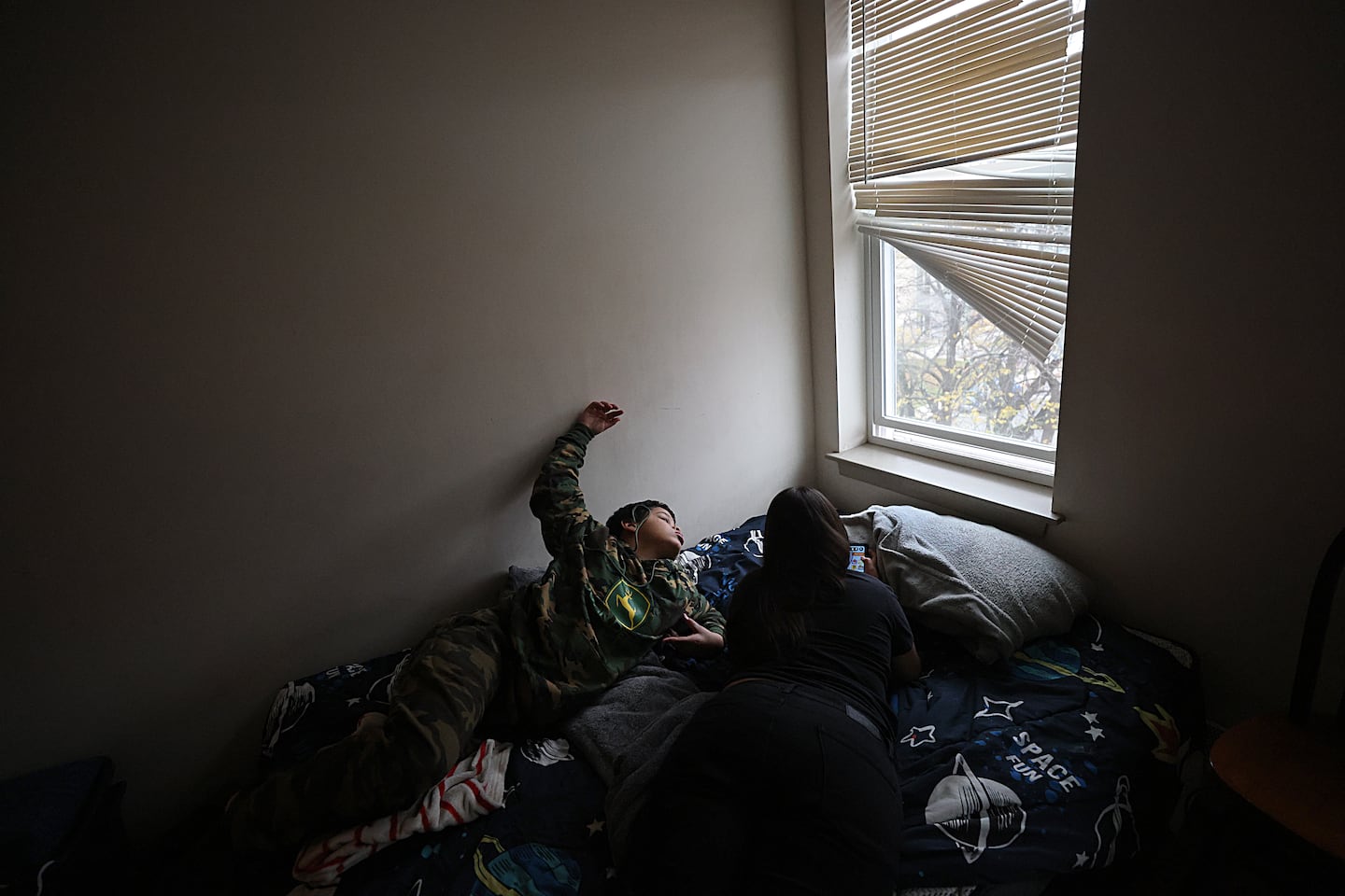 Daniel Librado Rivera played with his new tablet that his father got on sale for him.