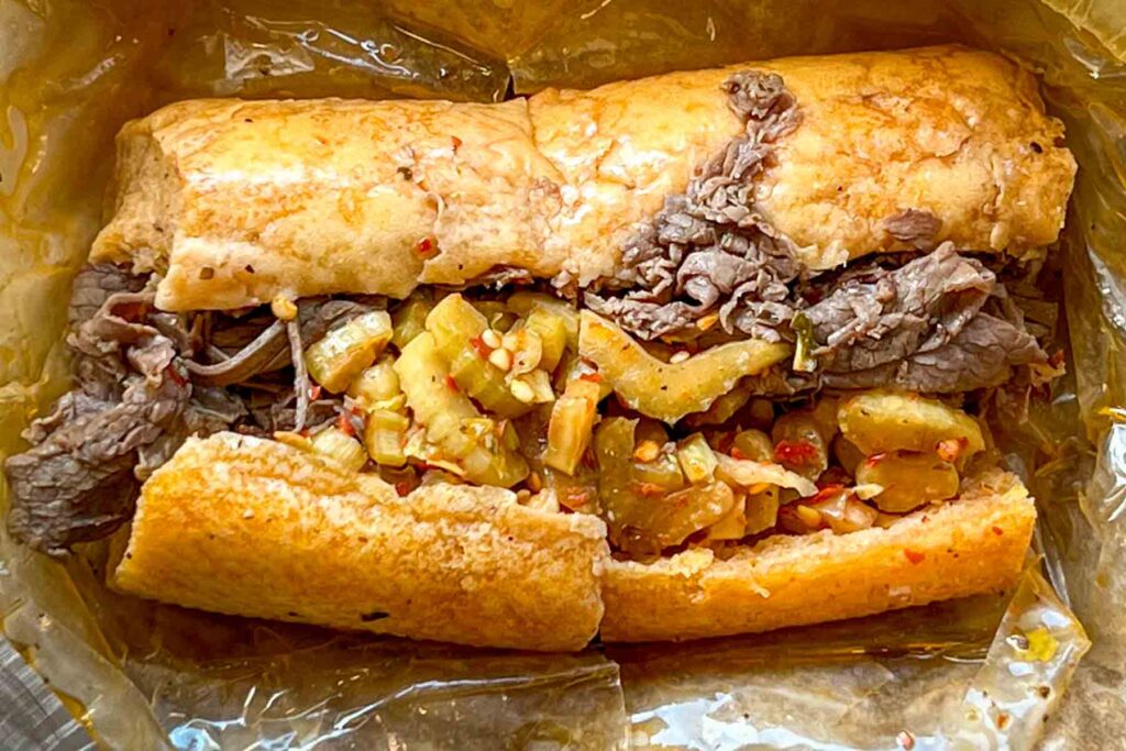 Italian Beef Sandwich at Als Italian Beef in Chicago