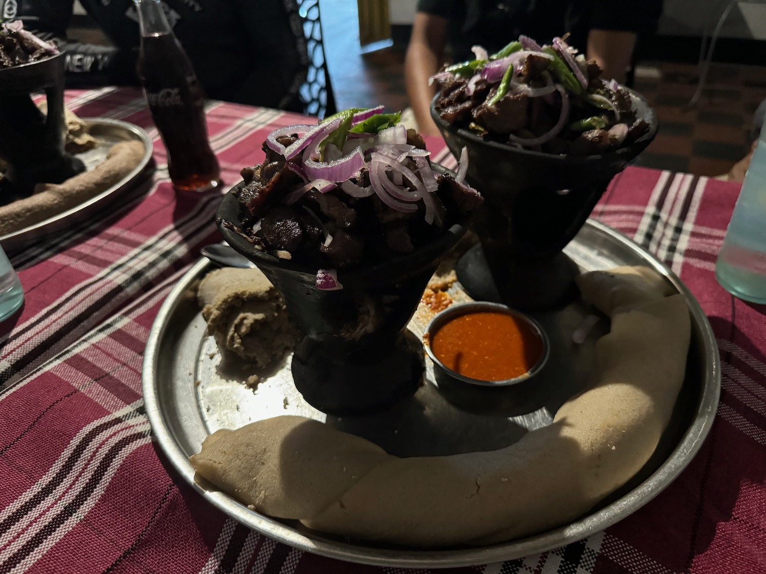 a plate of food on a table