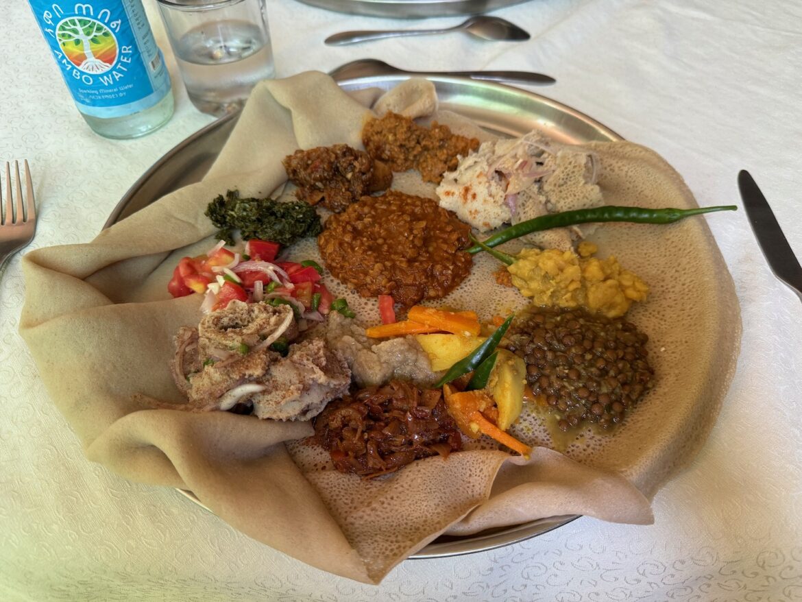 Italian Food In The Heart Of Ethiopia? I’ll Stick To Beyaynetu…. a plate of food on a table