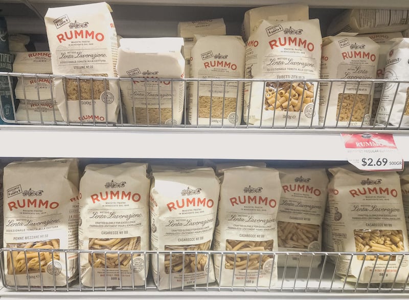 EDMONTON, CANADA  MARCH 29:
A close-up view of a wide variety of Italian pasta showcased in a well-known Italian store in Edmonton, Alberta, Canada, on March 29, 2025. (Photo by Artur Widak/NurPhoto via Getty Images)