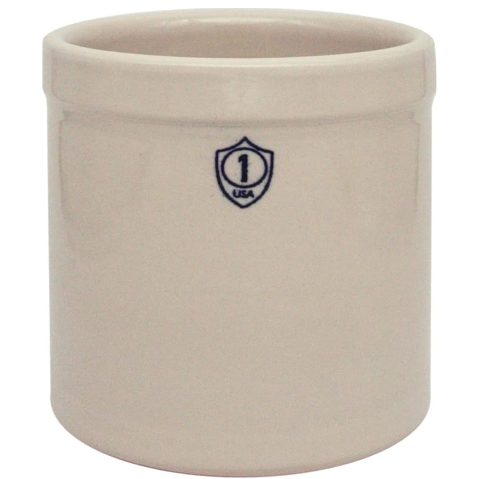 Cream crockery pot for utensils
