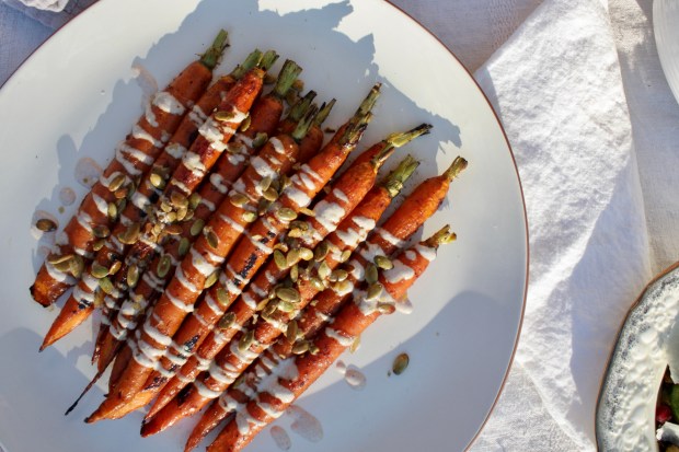 Maple ghee roasted carrots with cinnamon Straus yogurt and pepitas from Golden Roots Kitchen. (Credit - Golden Roots Kitchen) 