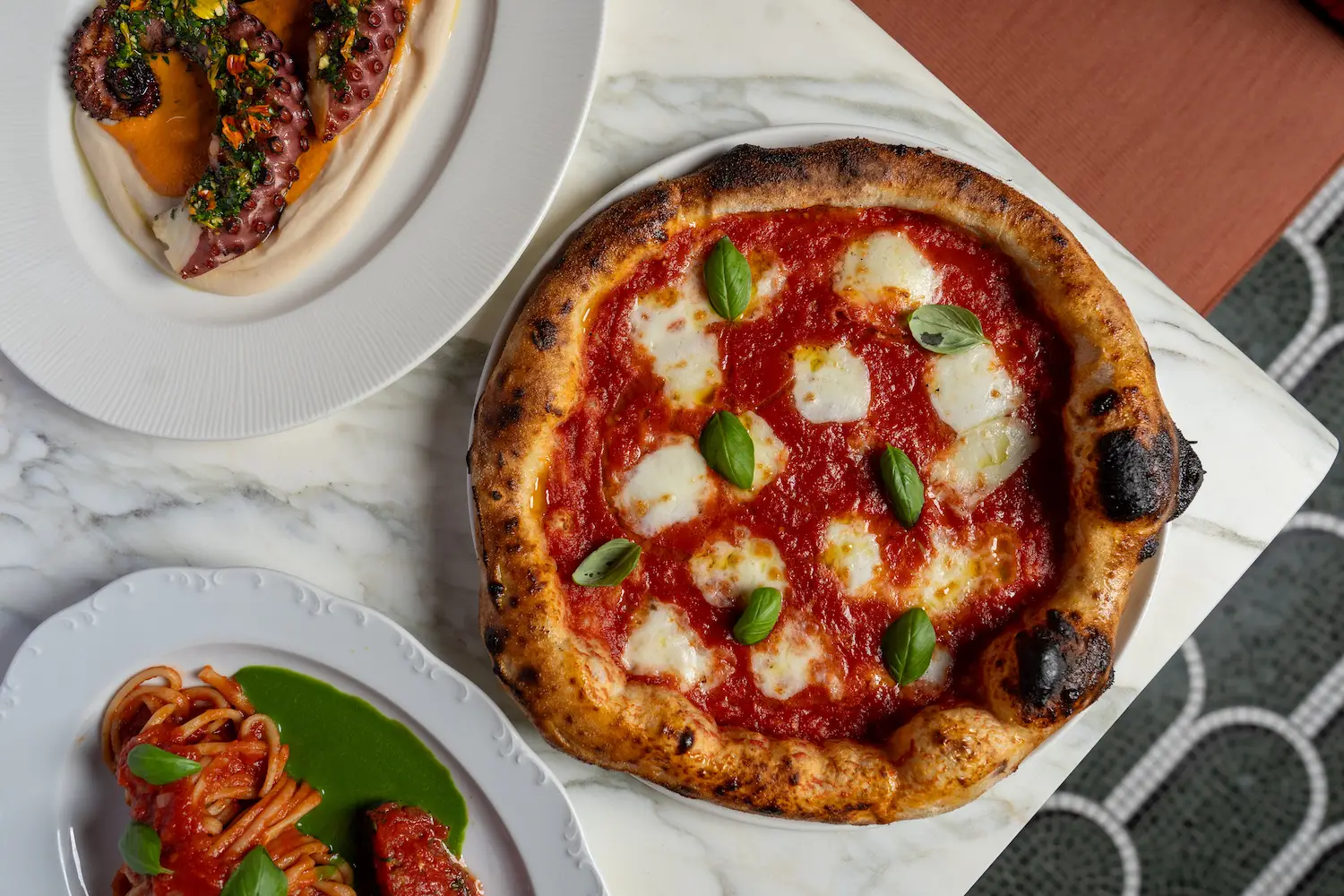 Pizza and pasta dishes from new San Diego restaurant Dora from acclaimed chef Accursio Lota in La Jolla