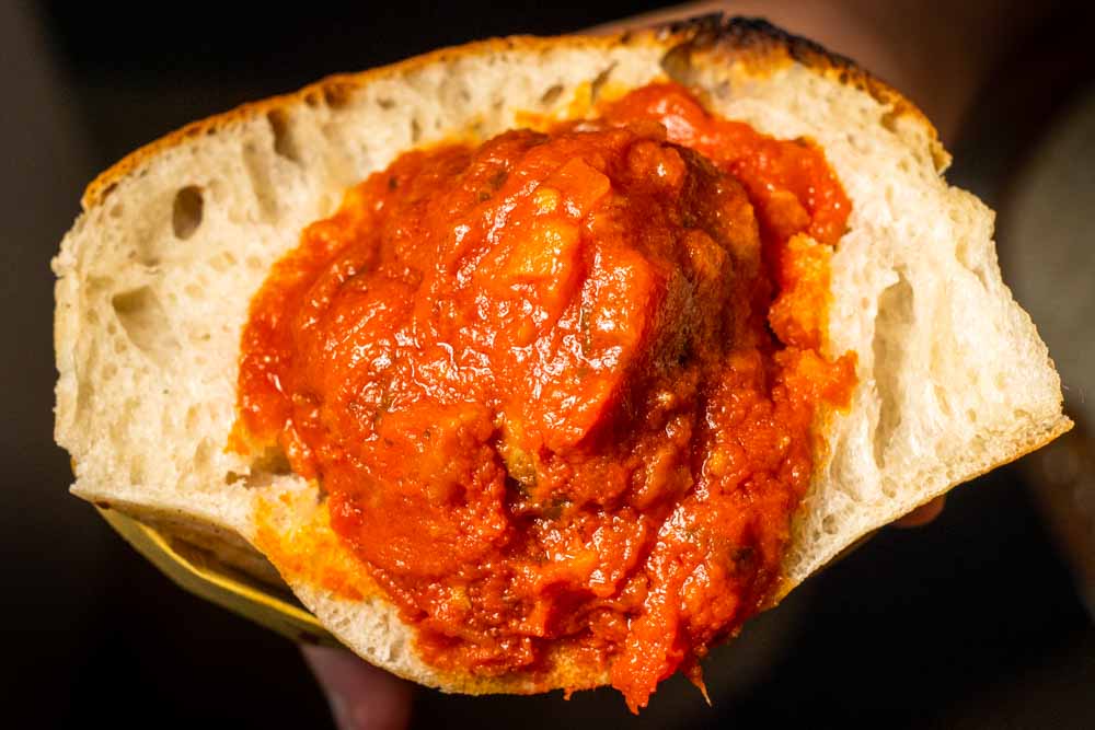 Meatball Trapizzino at Trapizzino in Rome