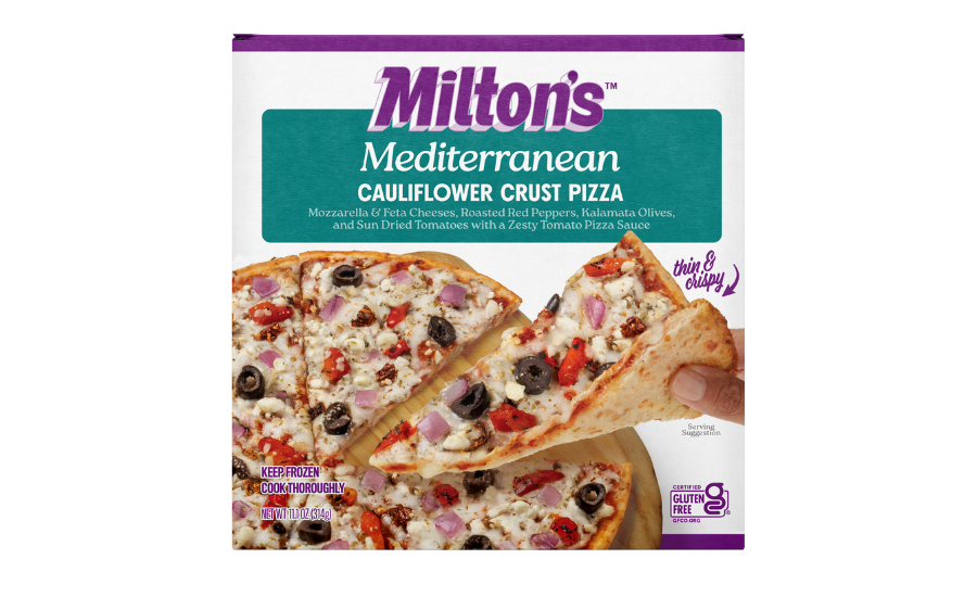 Milton’s launches Mediterranean Cauliflower Crust Pizza Milton's launches Mediterranean Cauliflower Crust Pizza