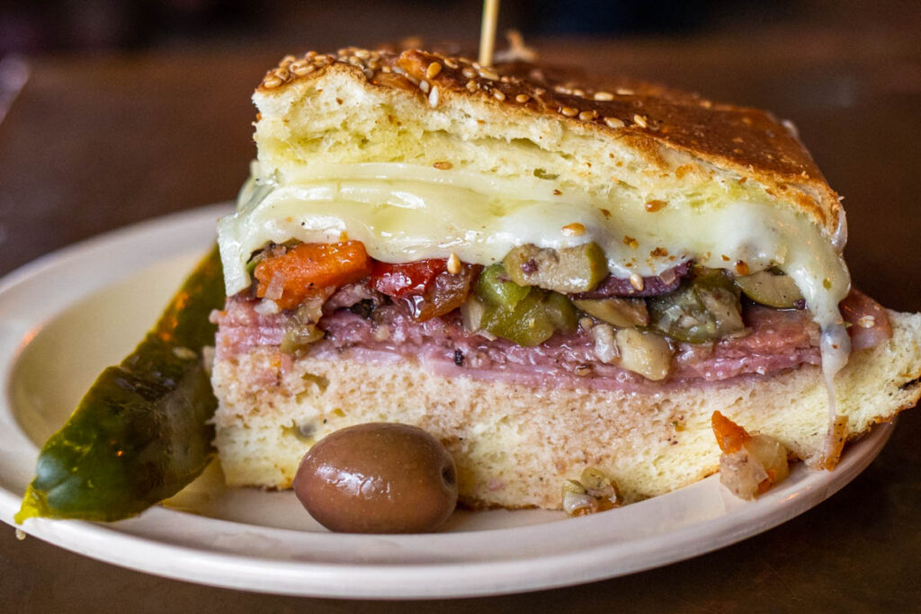 Muffuletta at Napoleon House in New Orleans