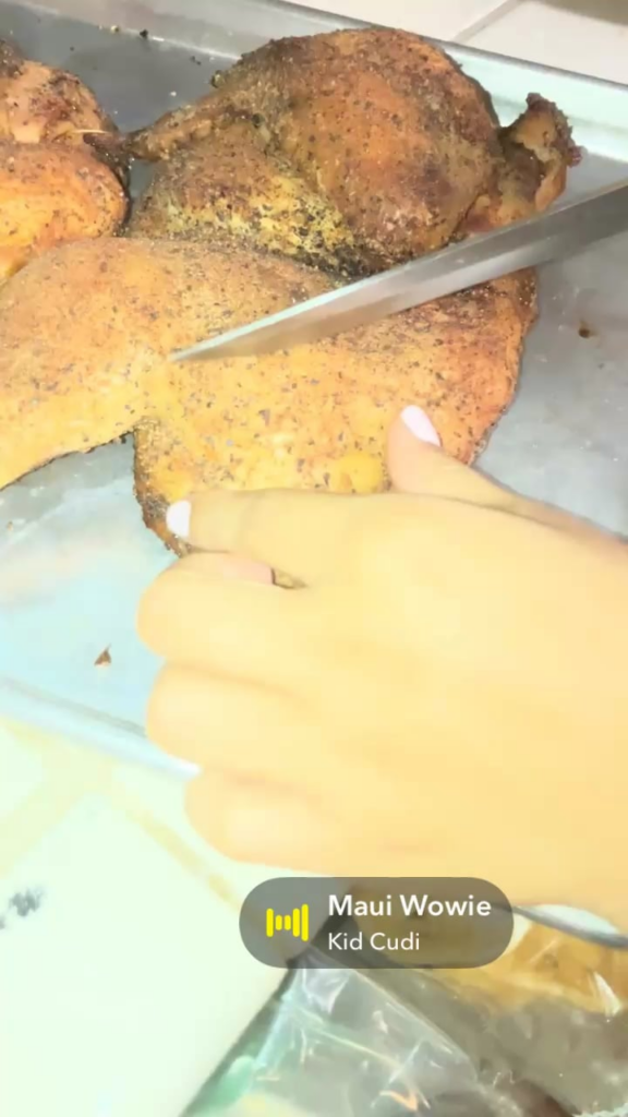 Smoked chicken halves