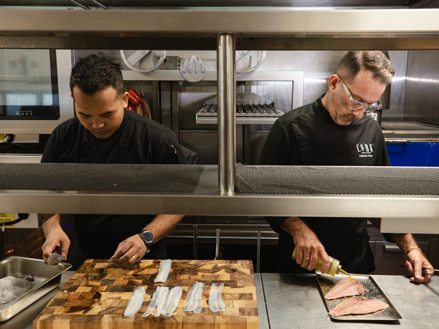 Chef Stéphane Simond and Chef Angga Suarthama