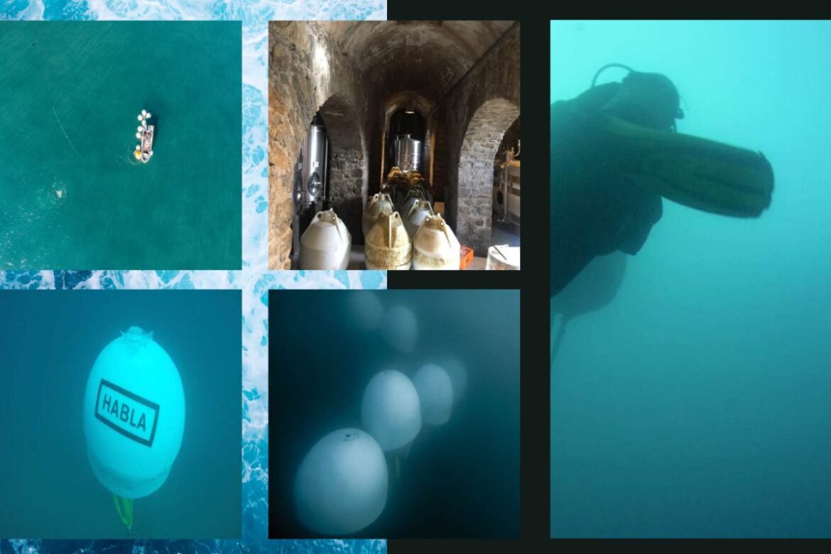 Underwater wine buoys in Ibiza: this is the first Mediterranean project with 15 capsules and 4,000 liters of wine