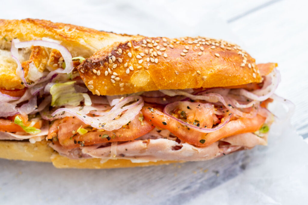 Partial Hoagie at Angelos in Philadelphia