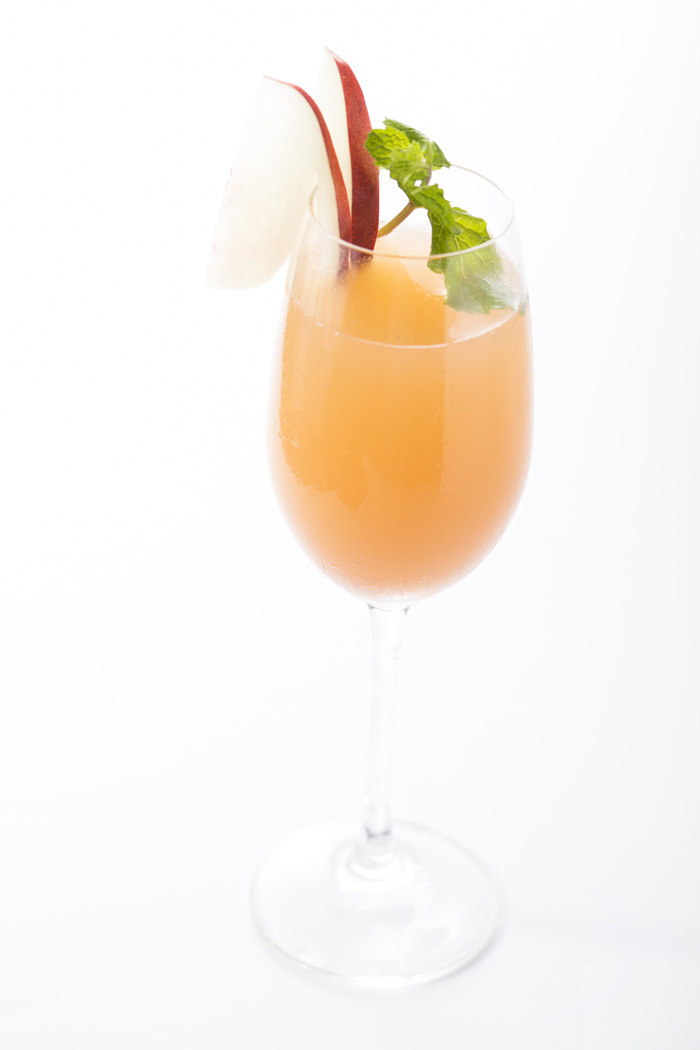 Peach bellini, $21.