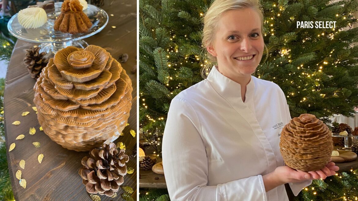 Anne Coruble's magical Yule Log at the Peninsula Paris