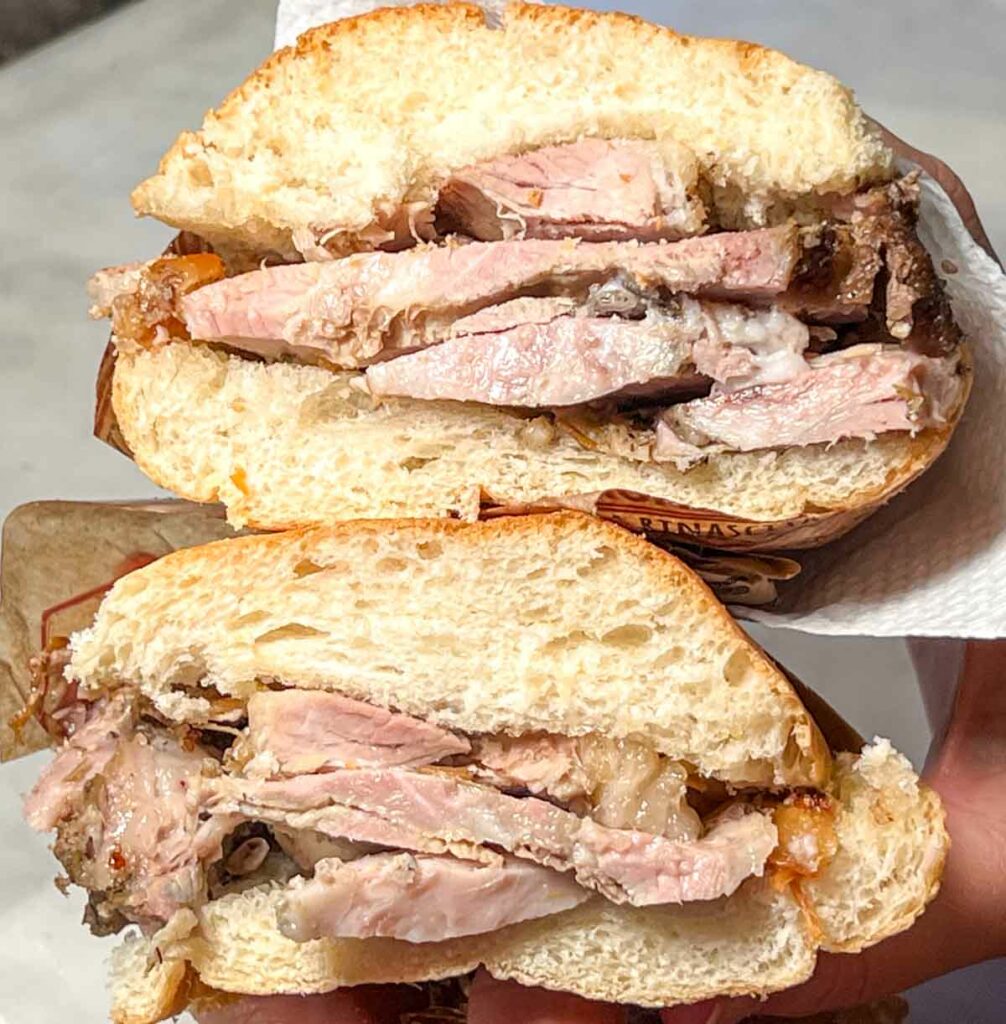 Porchetta Sandwich at Porchetteria in Rome