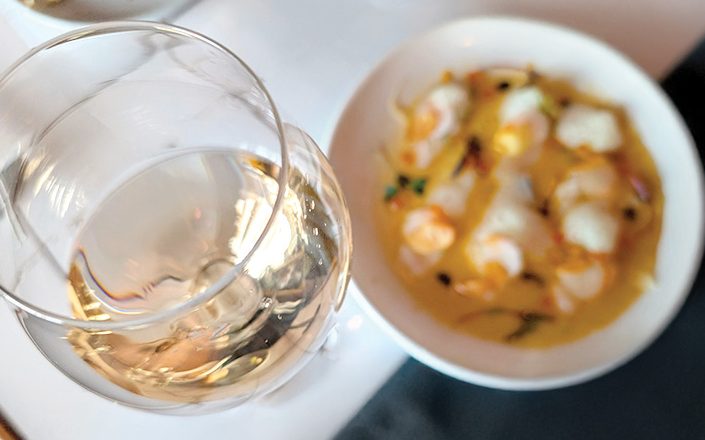 Rosé is the perfect pairing sip to accompany crudo.