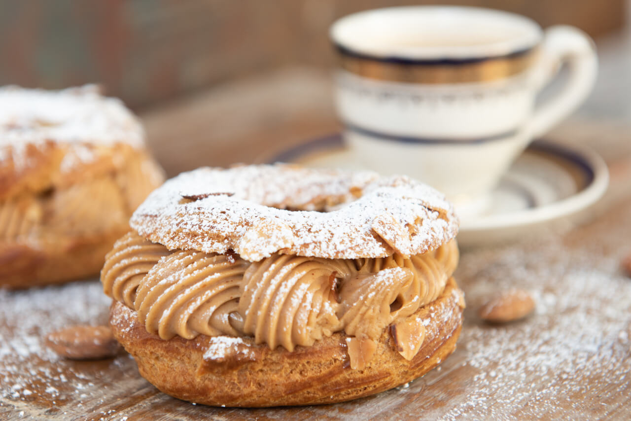 Coffee with a French pastry from Little Gourmand