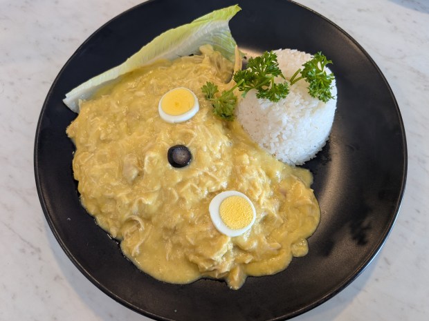 Aji de gallina at Rosario's Peruvian Restaurant, located at 625 Ken Pratt Blvd., Longmont. (Miguel Otarola/The Denver Post)