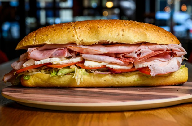 Fuggedaboudit, classic hero on a 12 inch Italian features ham,...