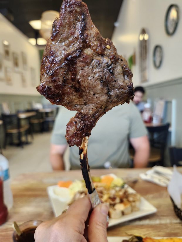 I was on the lamb (chop), my friend was behind it. (Amy Drew Thompson/Orlando Sentinel)