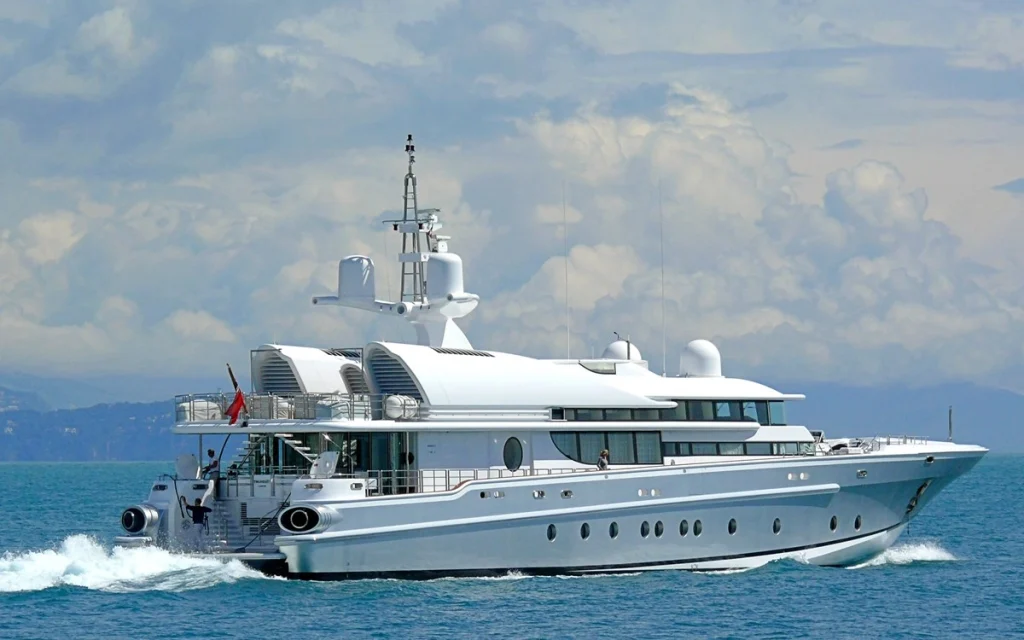 Billionaire Theodore P. Angelopoulos commissioned the Thunder superyacht as his personal Concorde on water