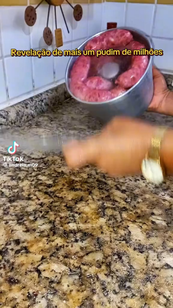 Brazilian "sausage pudding"