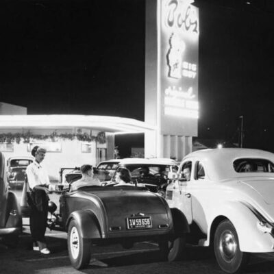 A Carhop Takes orders at Bob's Big Boy in Toluca Lake