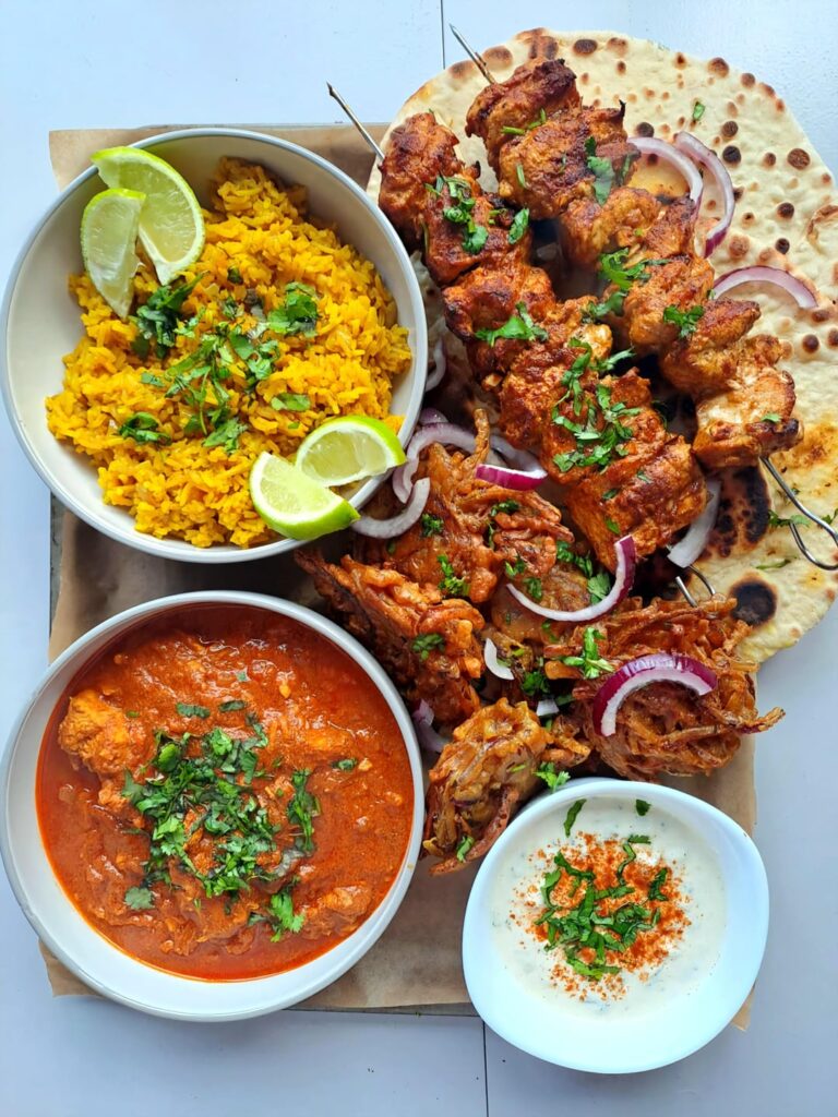 Trying to save money so not getting take out, made kebabs and curry at home!