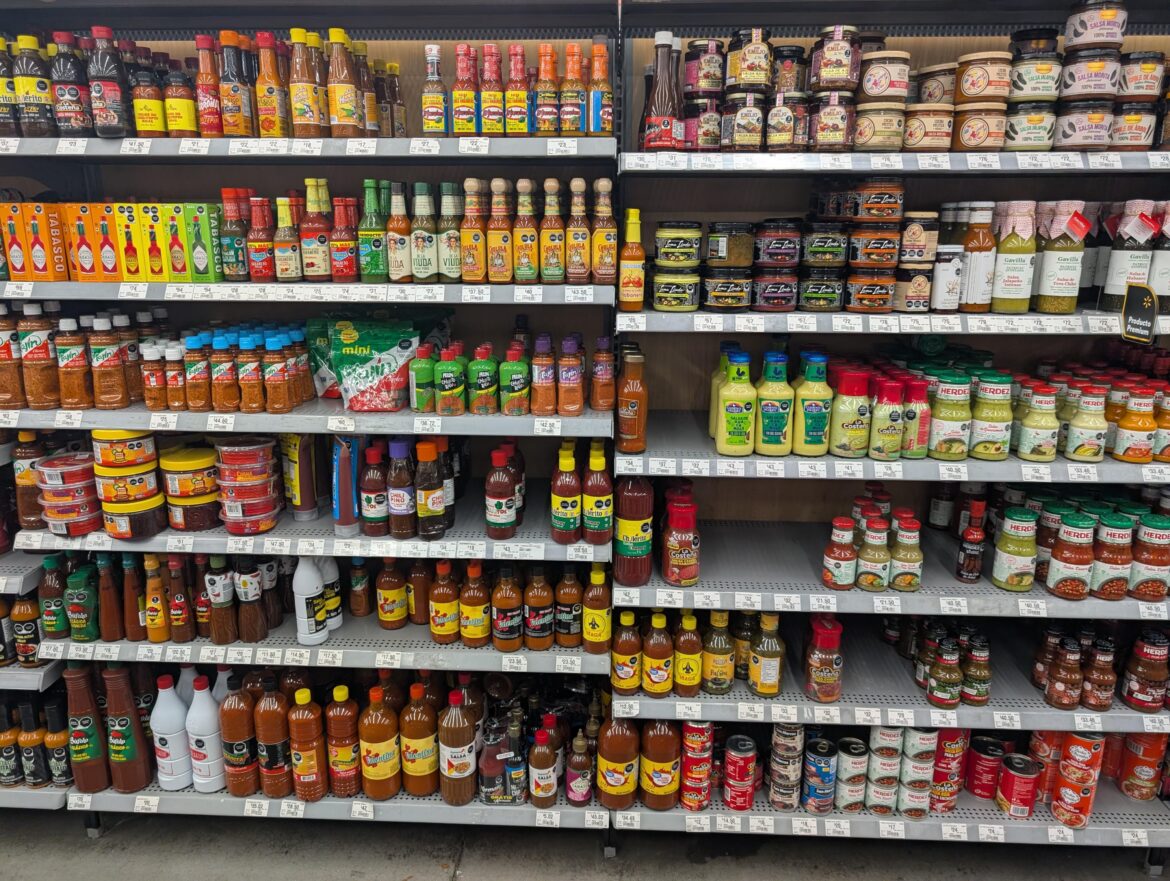 A regular spicy sauce shelf in Mexico, true paradise 🔥😋