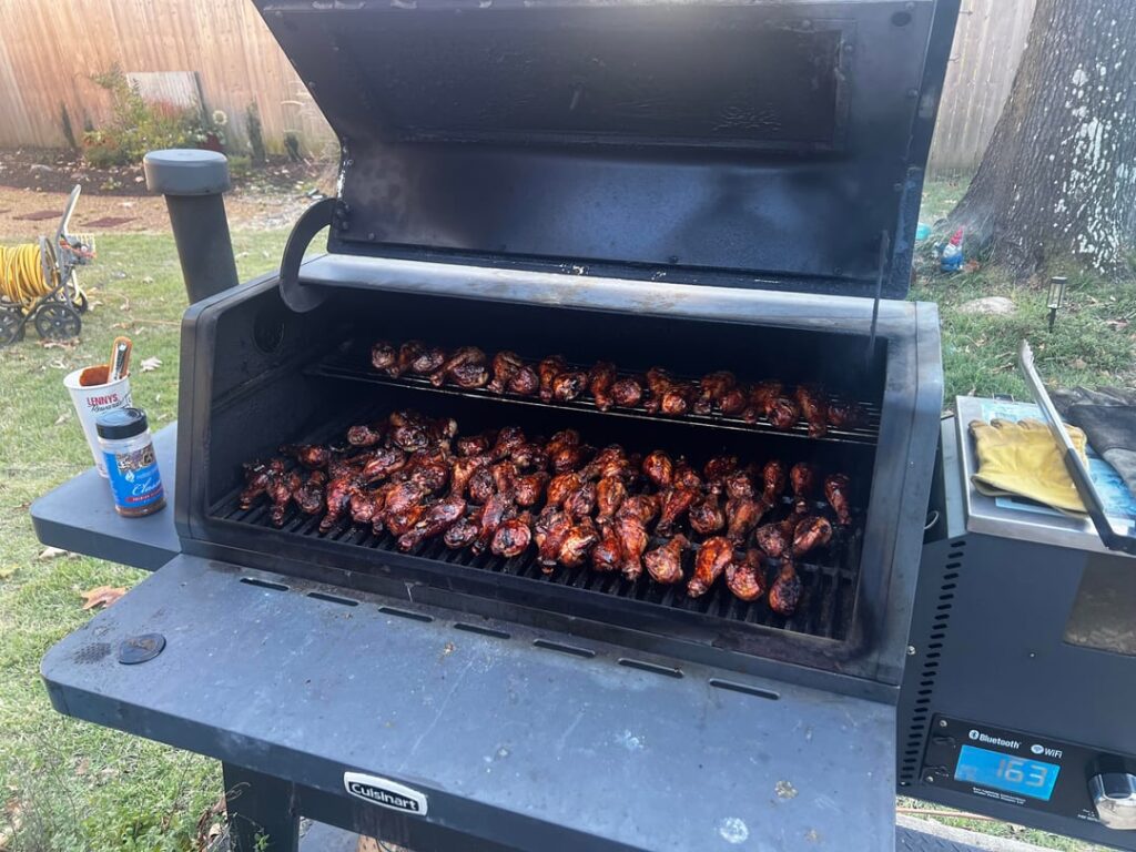 This is about $10 worth of bbq chicken legs I made for work