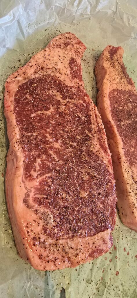 Just cooked 2 x 300g porterhouse for me and my boy - perfect 👌