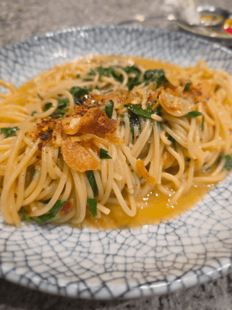 Remake of the anchovy pasta with fried shallots Remake of the anchovy pasta with fried shallots