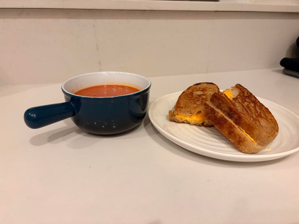 Artisanal local sourdough and American cheddar
