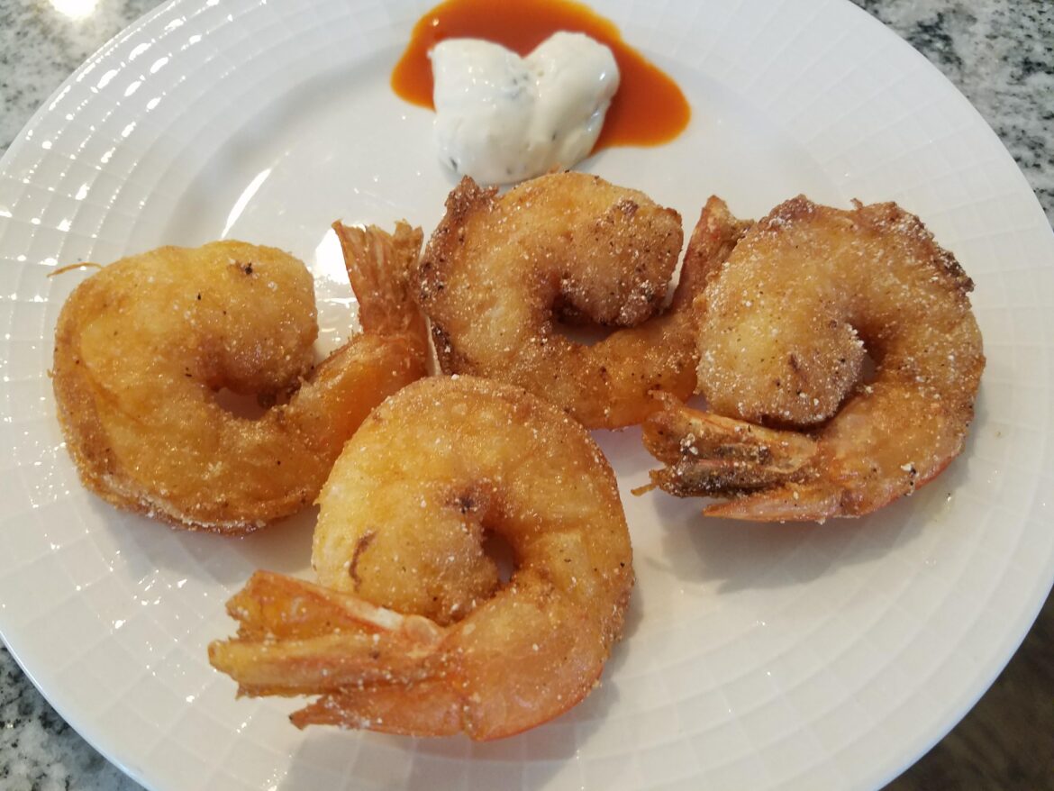 Wild Shrimp fried with Organic Corn Meal...