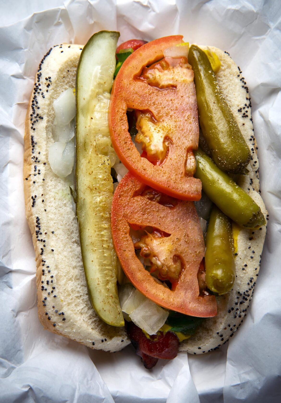 Chicago style hotdog
