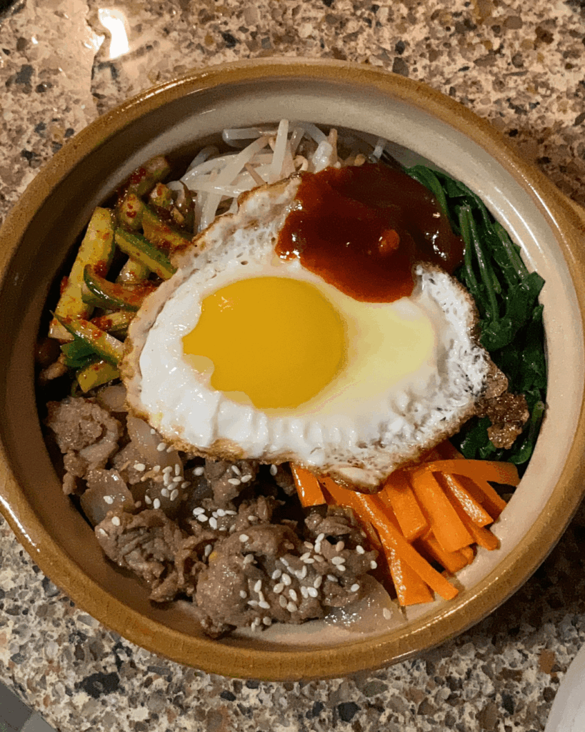 first attempt making bibimbap