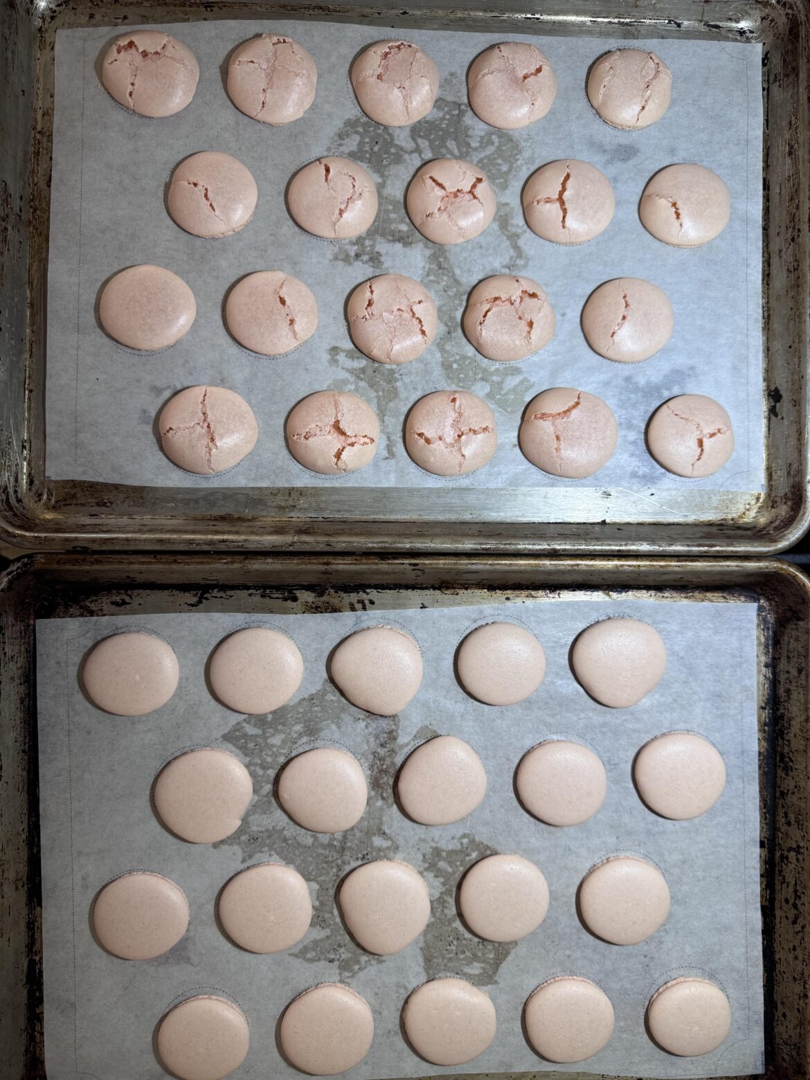 Same batch, same time in the oven. This is so frustrating. Same batch, same time in the oven. This is so frustrating.