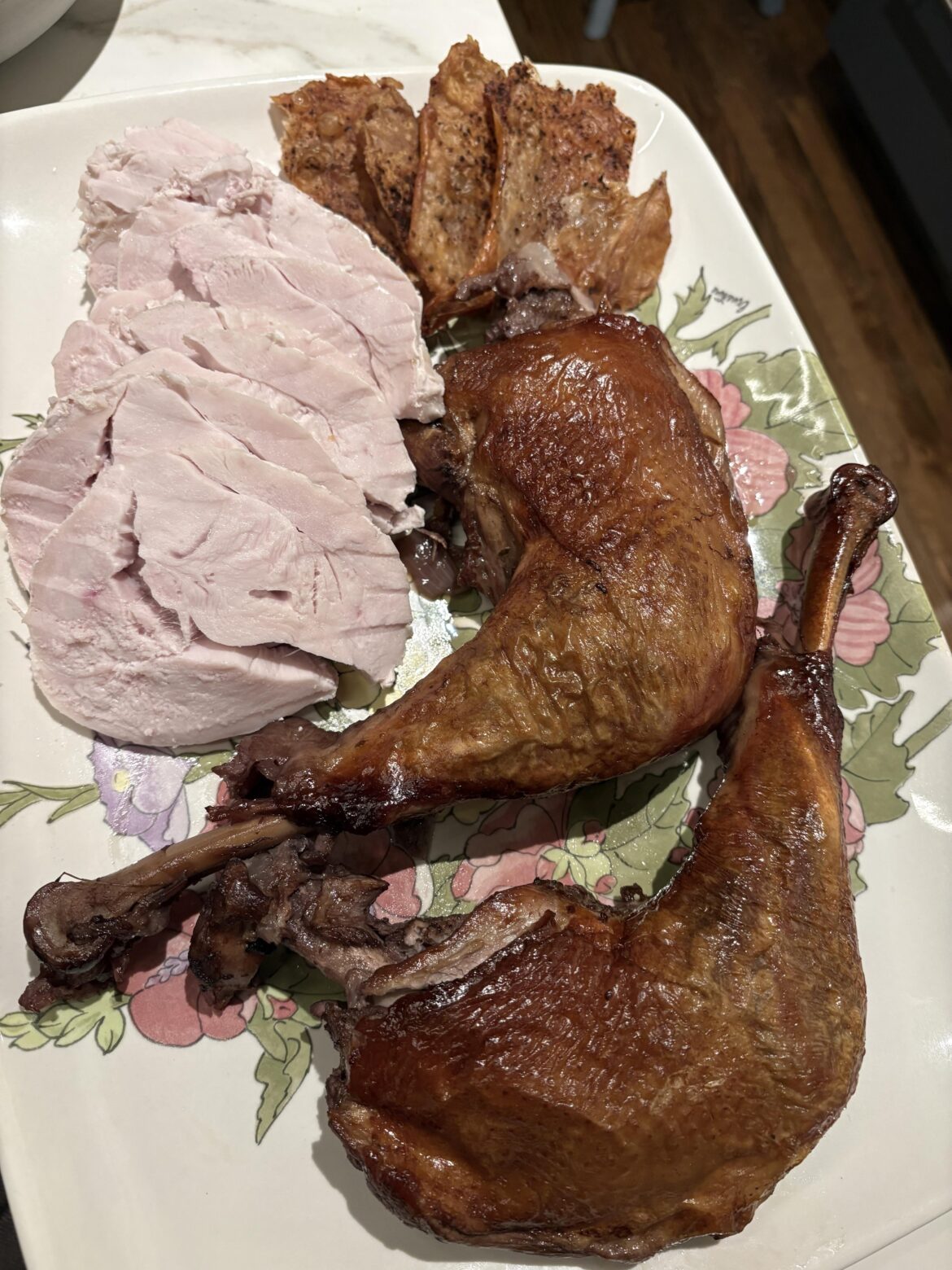 Kenji’s wine braised turkey legs and sous vide breast