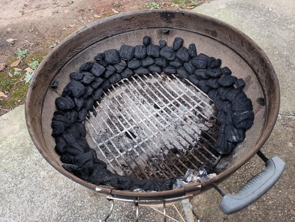 9$ Aldis practice turkey, mesquite chips on my old webber.