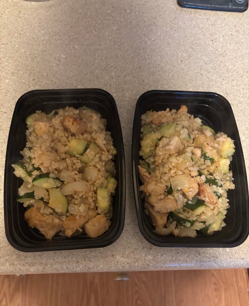 1.6 pound chicken bowl for 466 calories