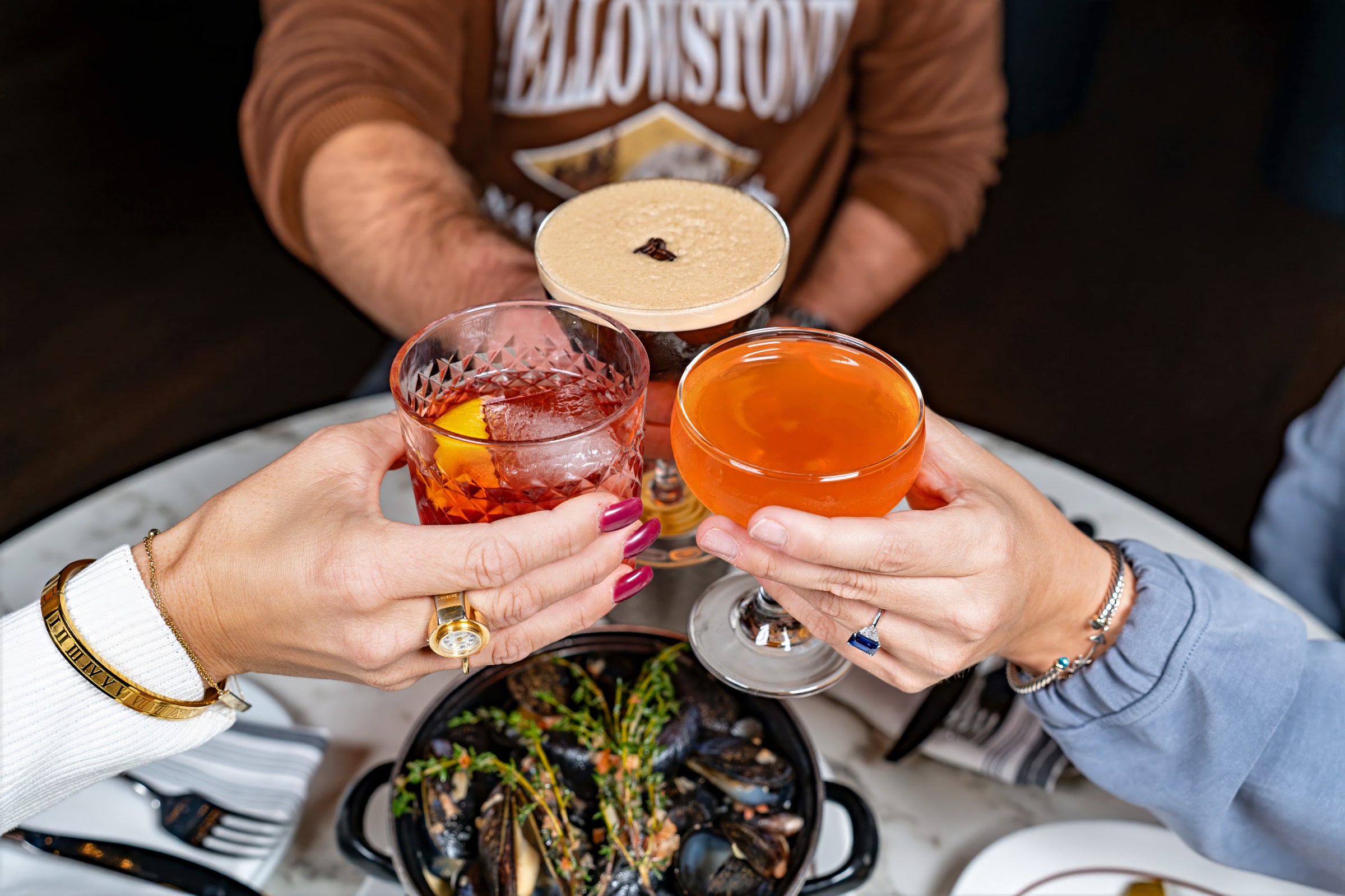 Bonne Vie’s colorful cocktails.