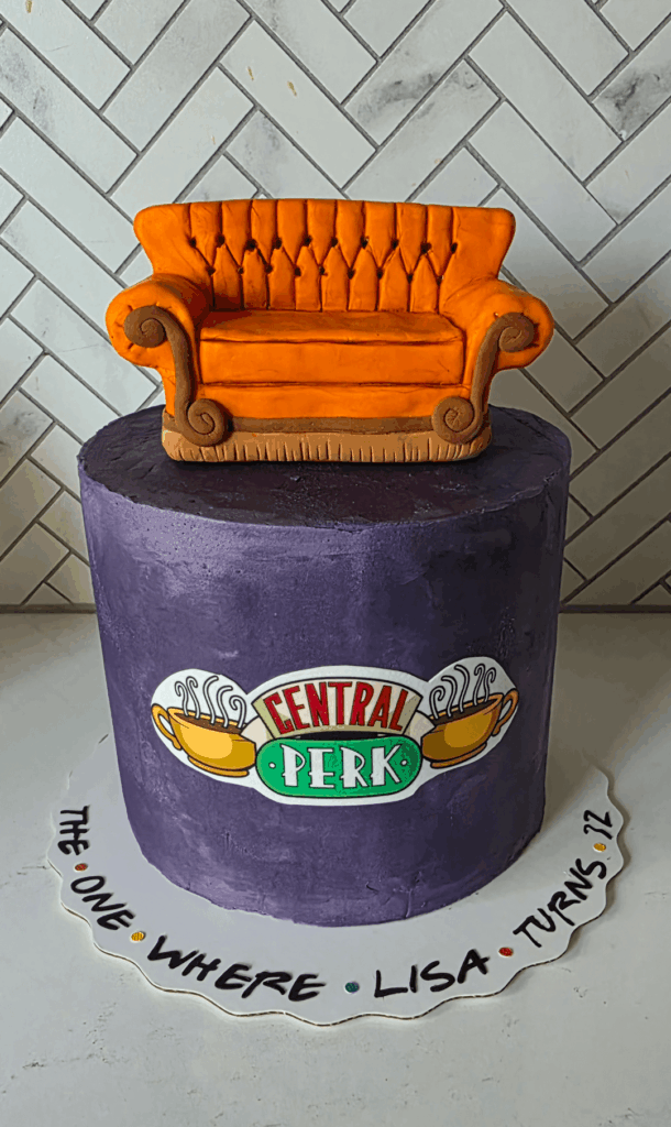 My 1st foray into edible images and sculpted toppers - a Friends cake for a friend