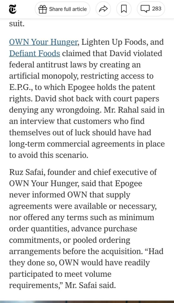 New Article about David Bars