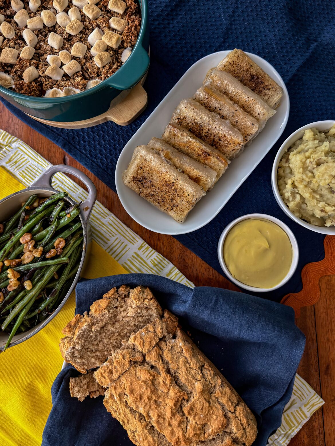 Our little plant-based Thanksgiving spread